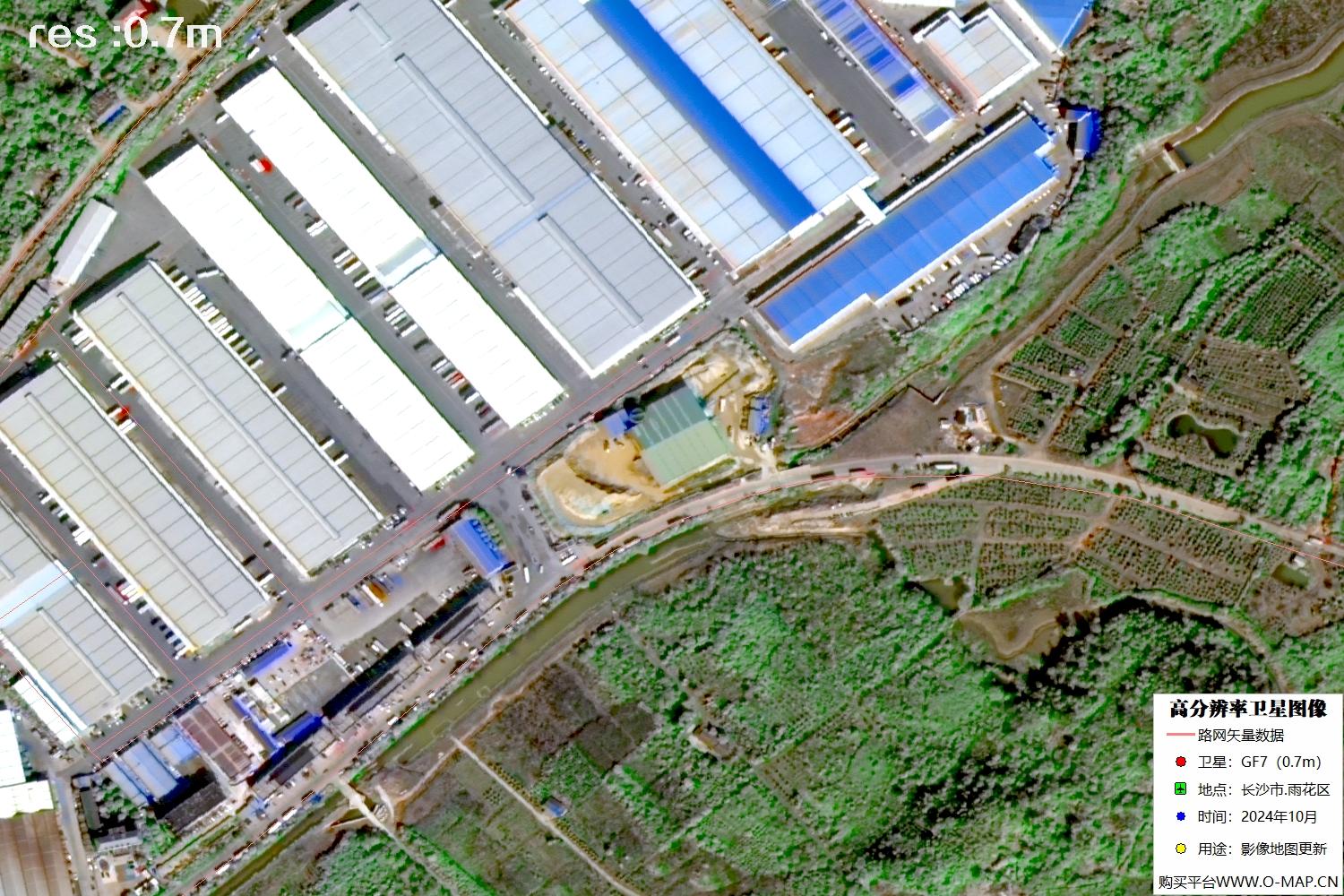 长沙市黄花国际机场2024年10月份高分七号卫星图像