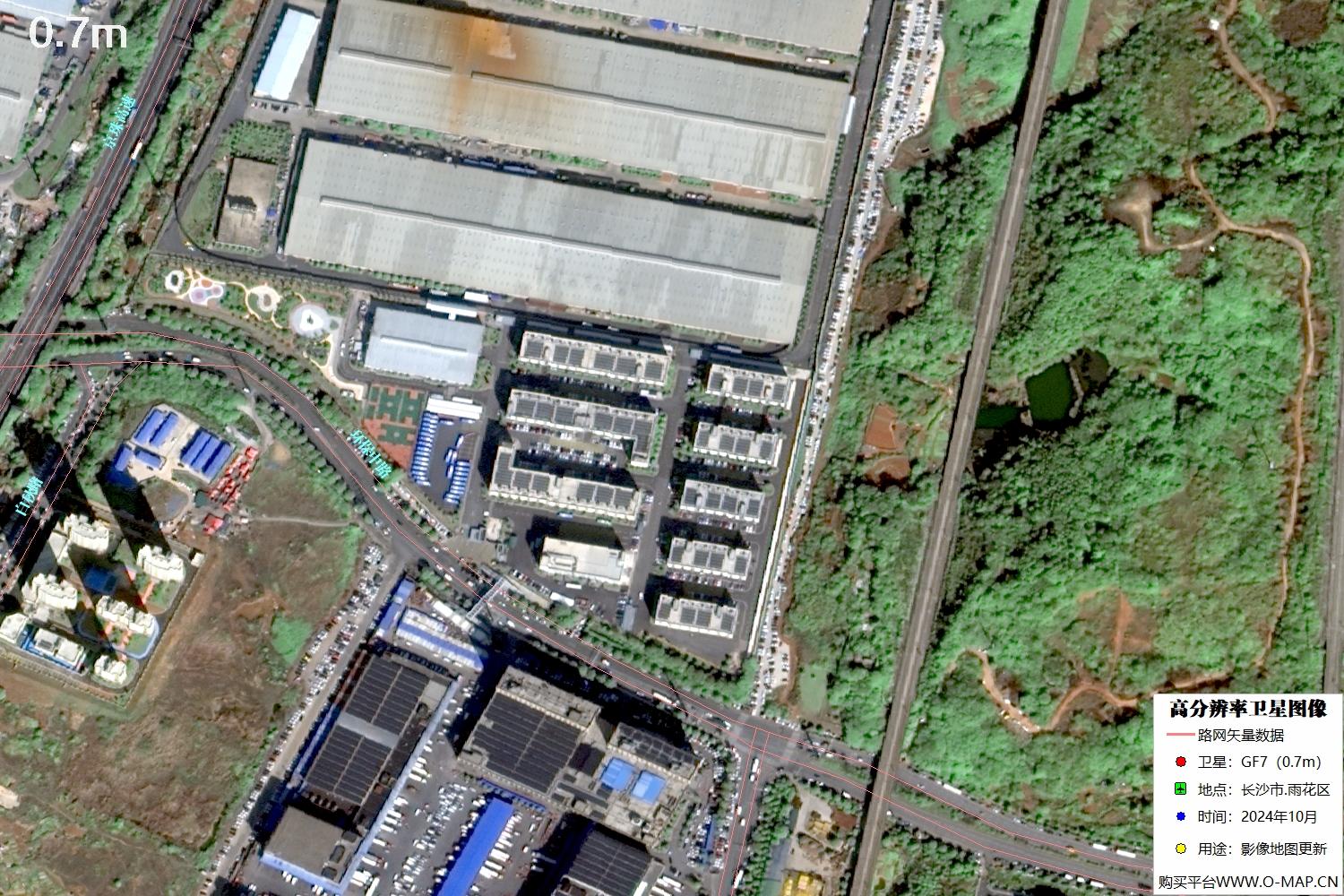 长沙市雨花区2024年高分七号卫星图像