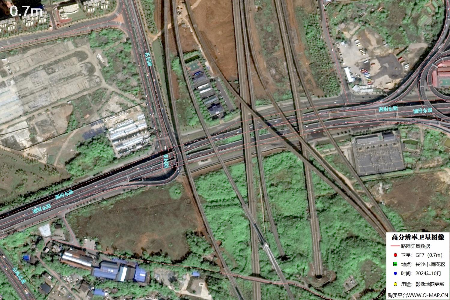 长沙市雨花区2024年高分七号卫星图像