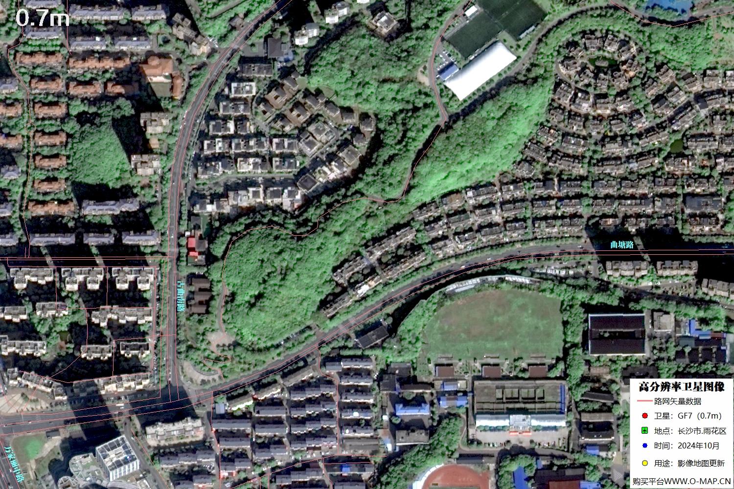 长沙市雨花区2024年高分七号卫星图像