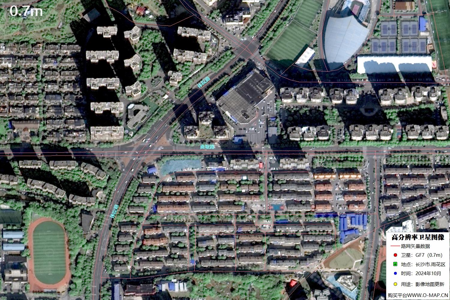 长沙市雨花区2024年高分七号卫星图像