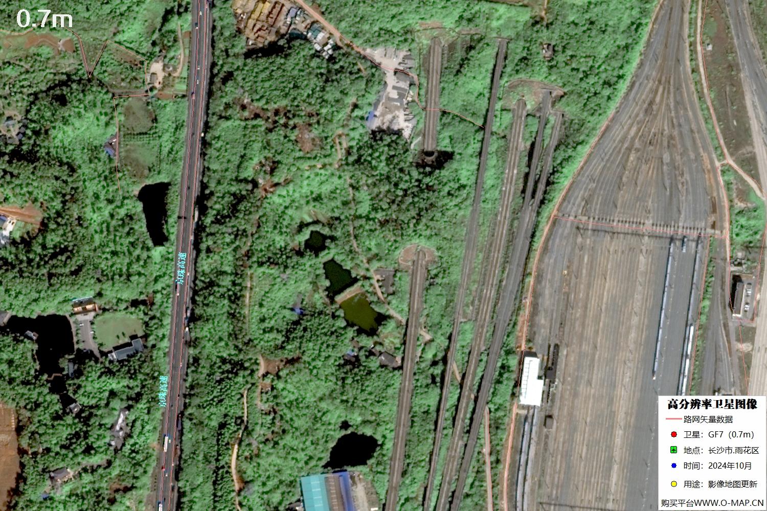 长沙市雨花区2024年高分七号卫星图像