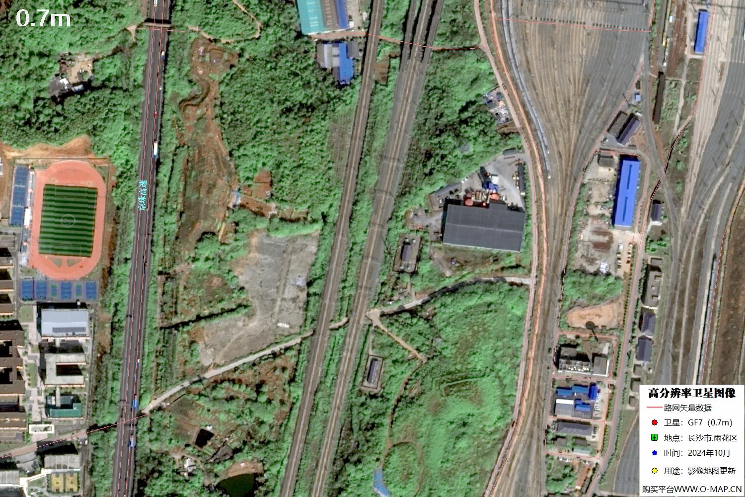 长沙市雨花区2024年高分七号卫星图像
