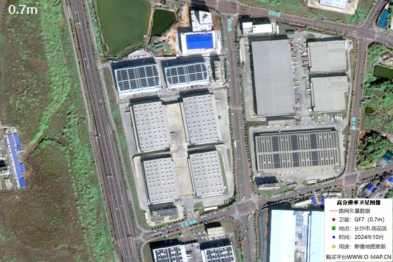 长沙市雨花区2024年高分七号卫星图像