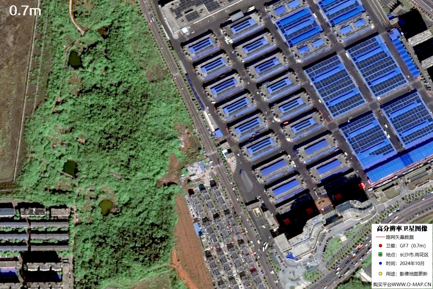 长沙市雨花区2024年高分七号卫星图像