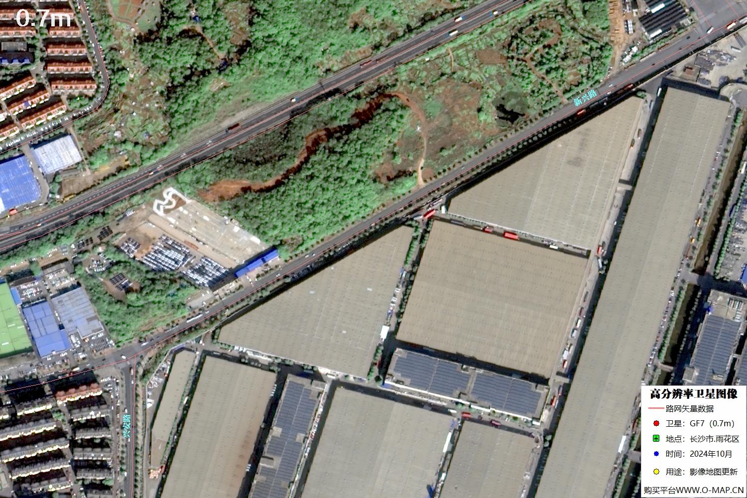 长沙市雨花区2024年高分七号卫星图像