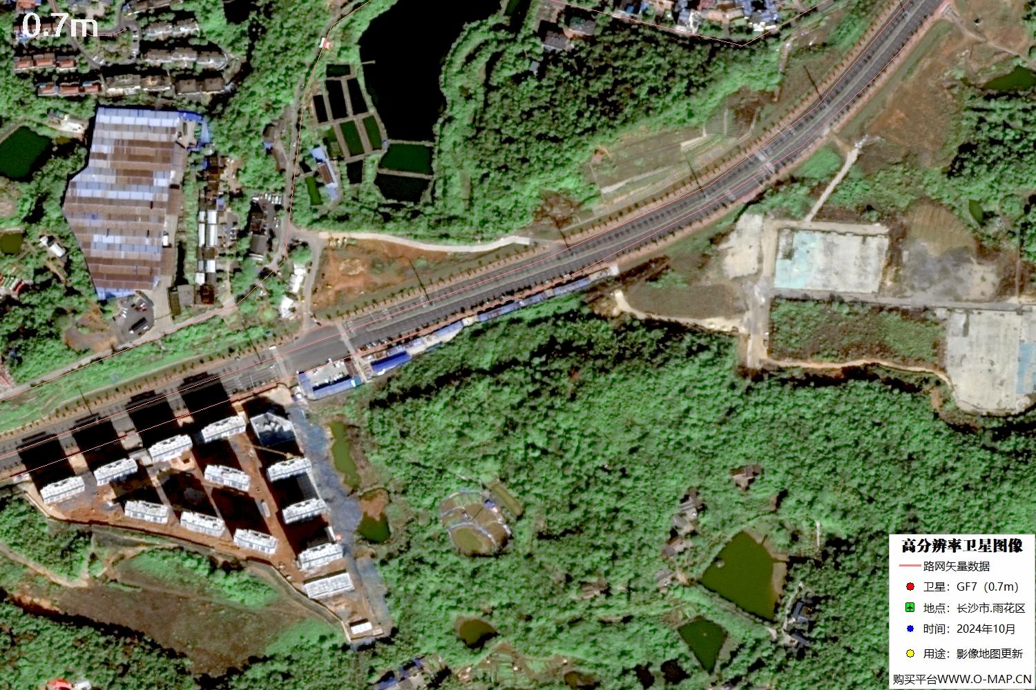 长沙市雨花区2024年高分七号卫星图像