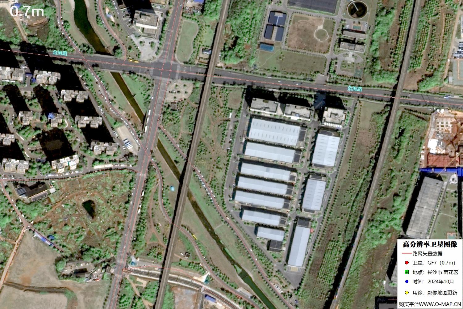 长沙市雨花区2024年高分七号卫星图像