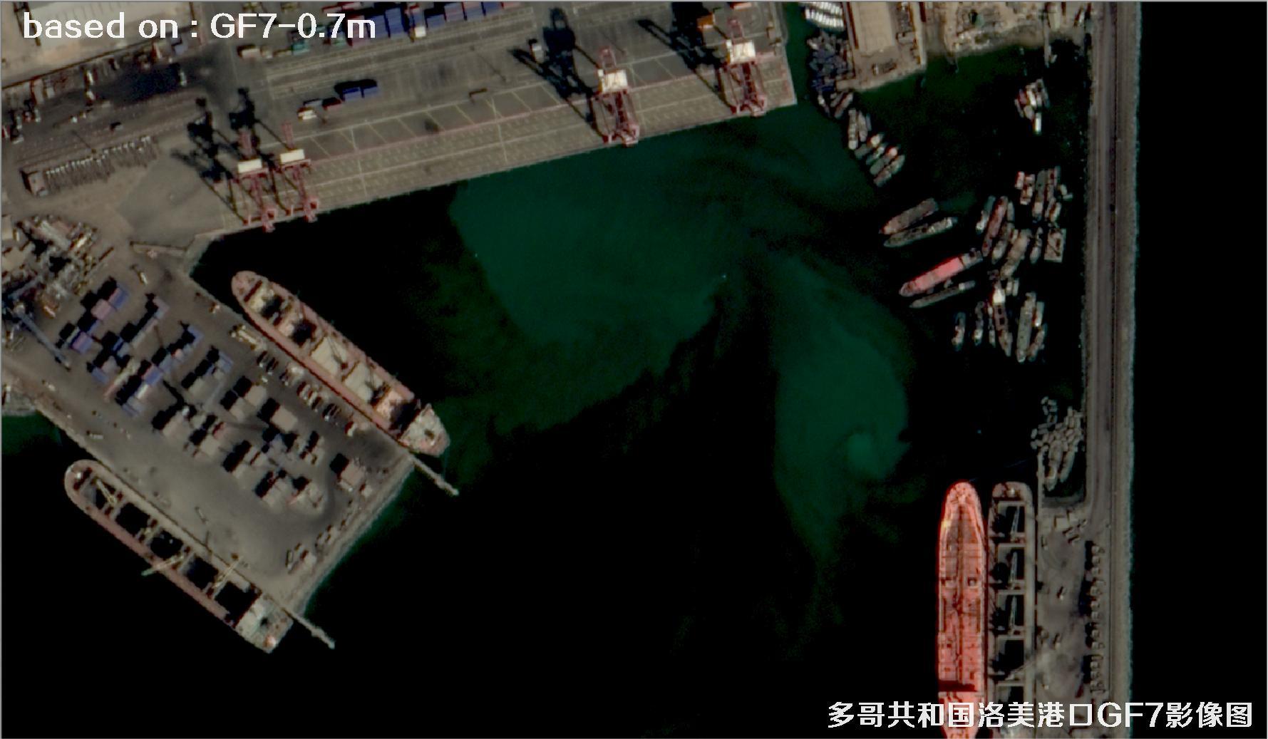 多哥共和国洛美港口0.7米分辨率GF7卫星影像图