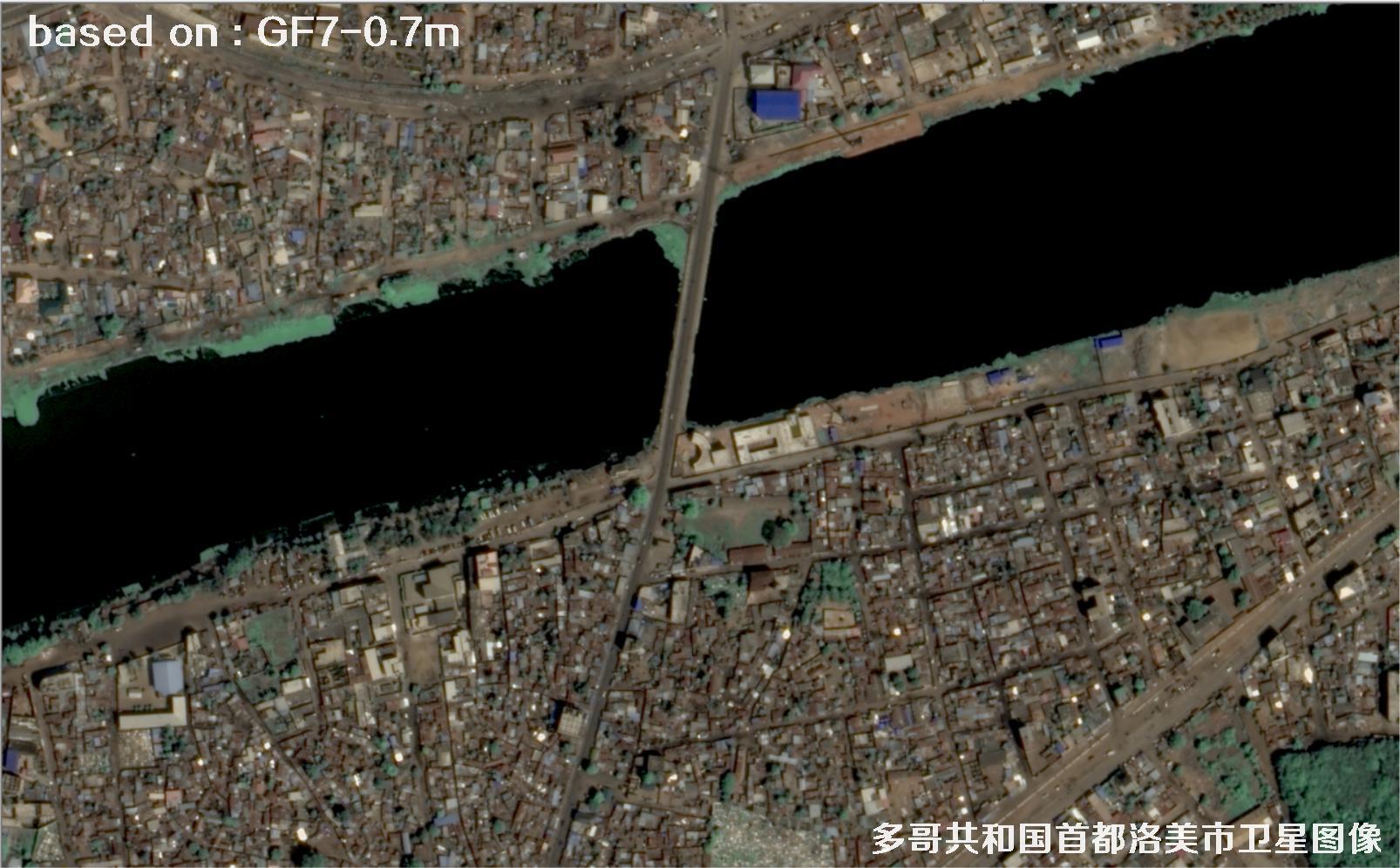 GF7高分七号卫星拍摄的多哈共和国洛美市卫星图像