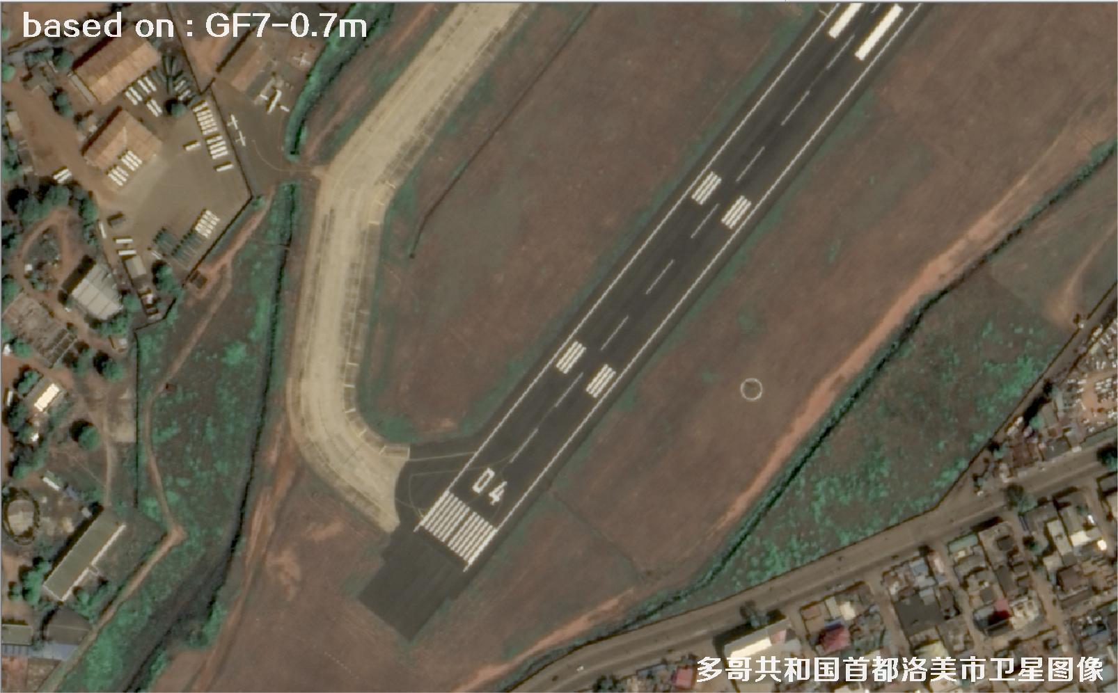 GF7高分七号卫星拍摄的多哈共和国洛美市卫星图像