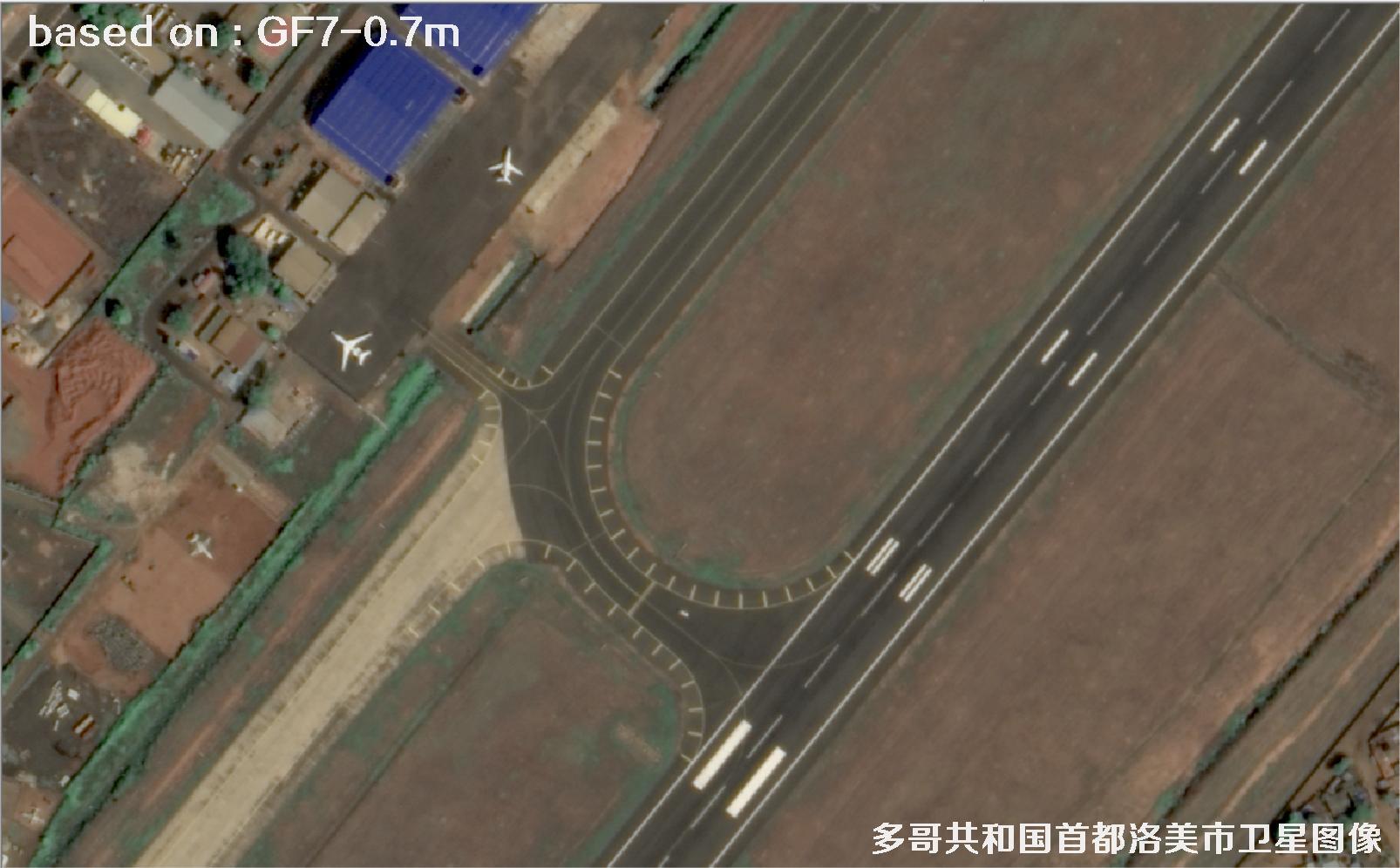 GF7高分七号卫星拍摄的多哈共和国洛美市卫星图像