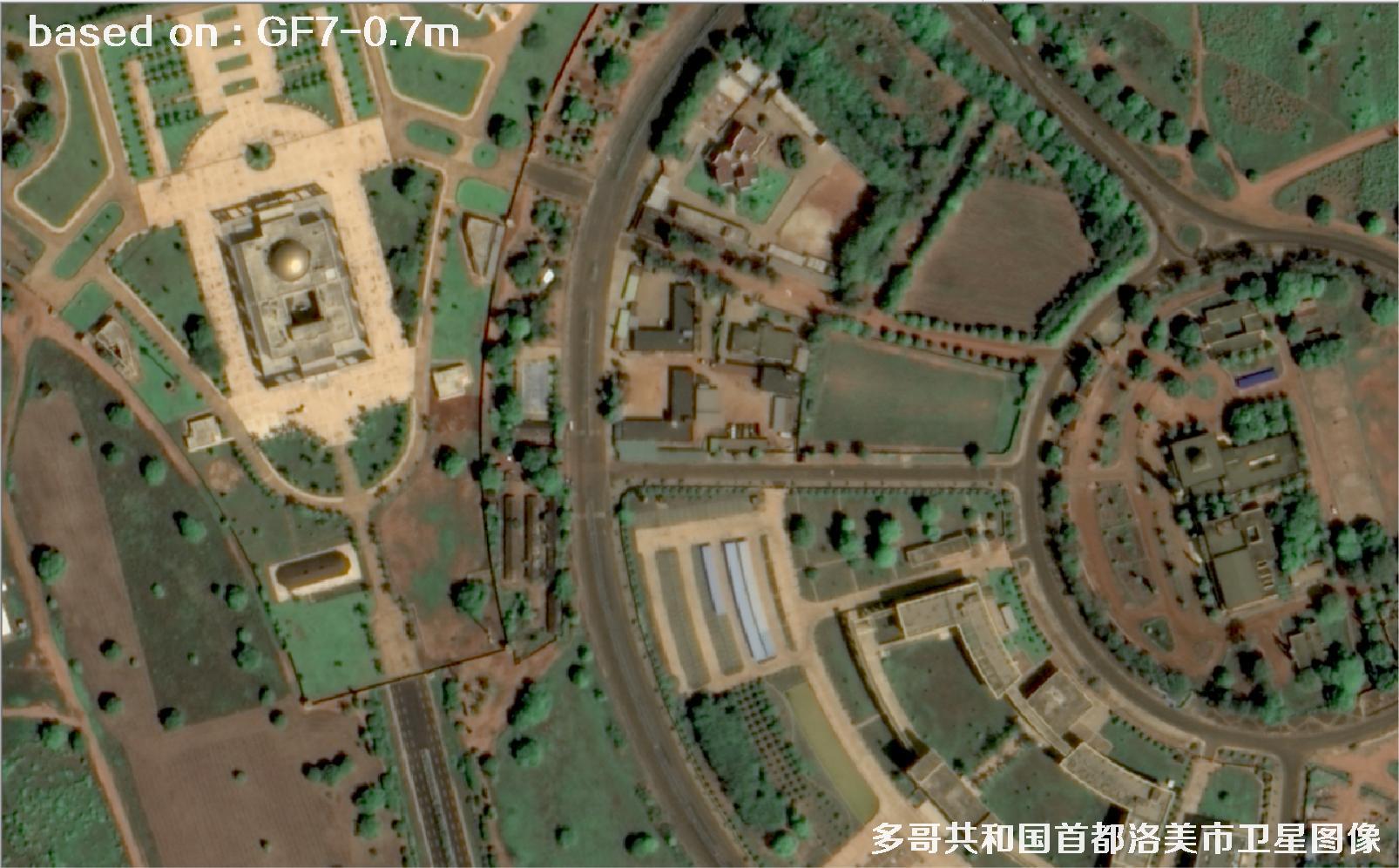 GF7高分七号卫星拍摄的多哈共和国洛美市卫星图像
