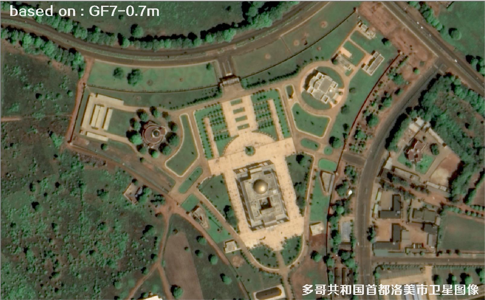 GF7高分七号卫星拍摄的多哈共和国洛美市卫星图像