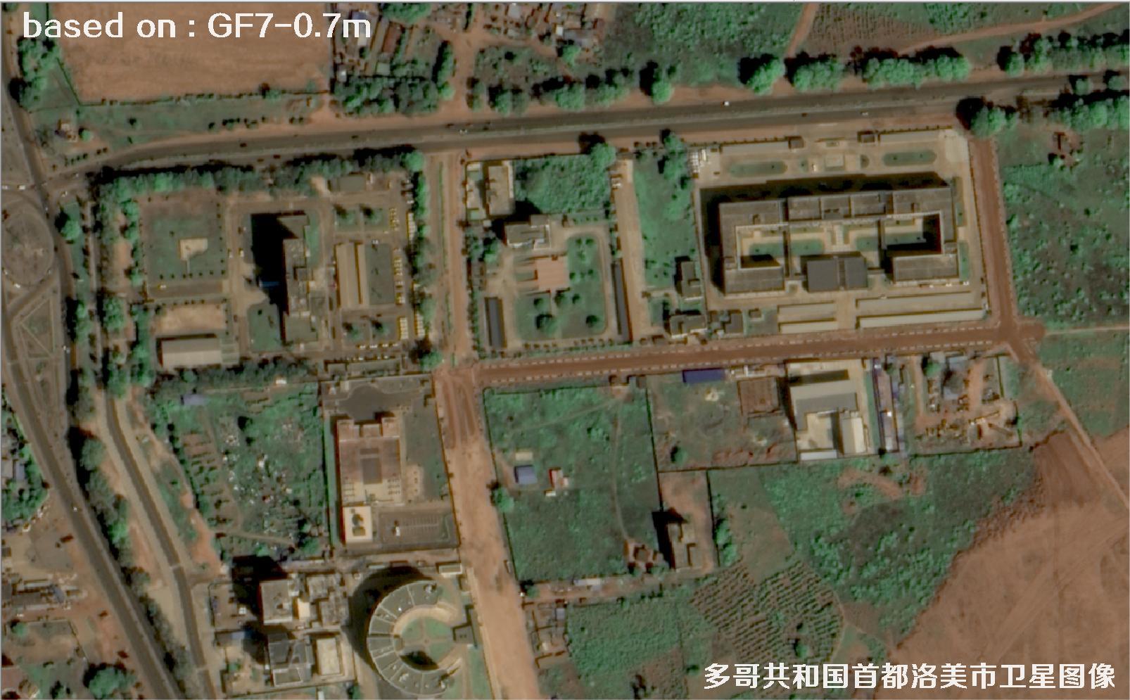 GF7高分七号卫星拍摄的多哈共和国洛美市卫星图像
