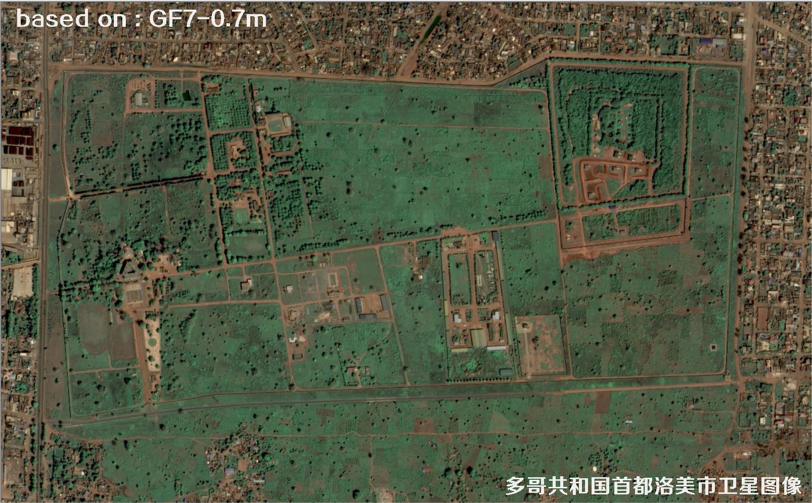GF7高分七号卫星拍摄的多哈共和国洛美市卫星图像