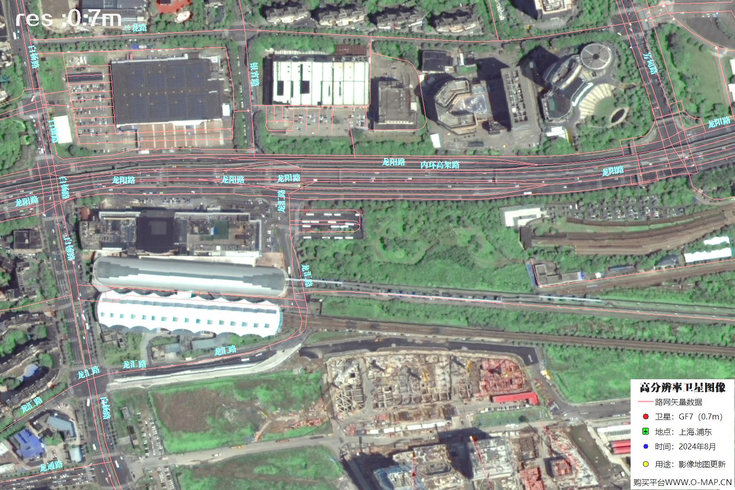 上海市浦东新区2024年0.7米分辨率卫星影像地图数据