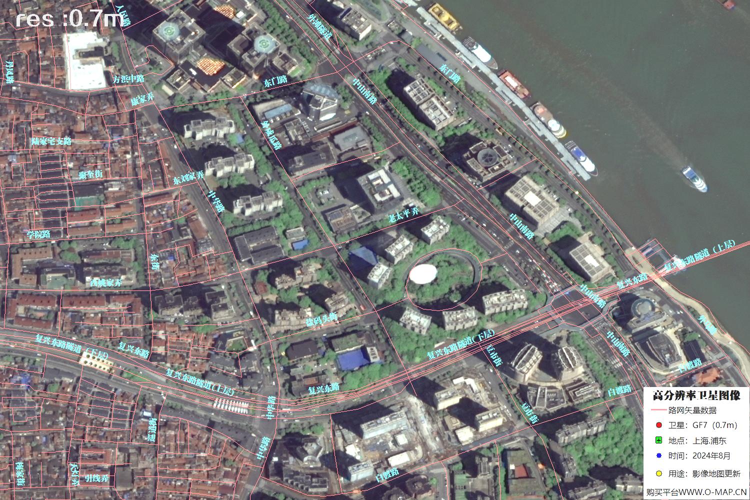 上海市浦东新区2024年0.7米分辨率卫星影像地图数据