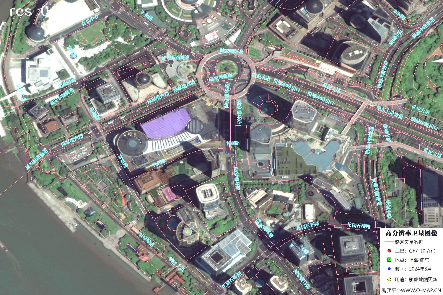 上海市浦东新区2024年0.7米分辨率卫星影像地图数据