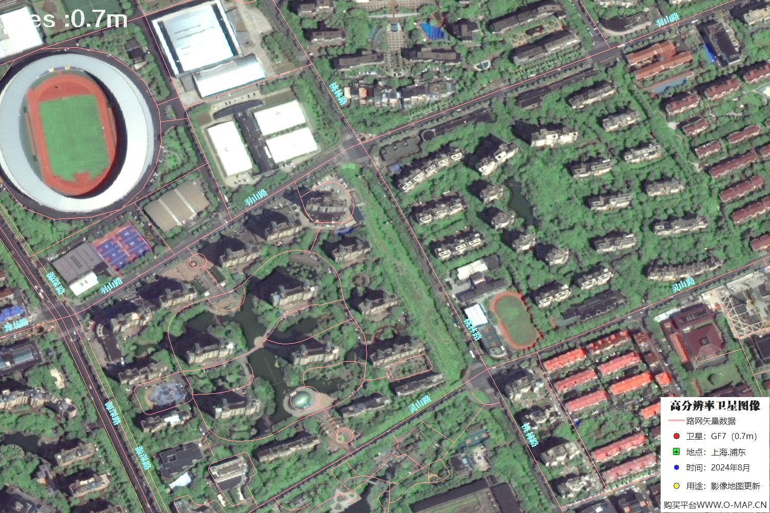 上海市浦东新区2024年0.7米分辨率卫星影像地图数据