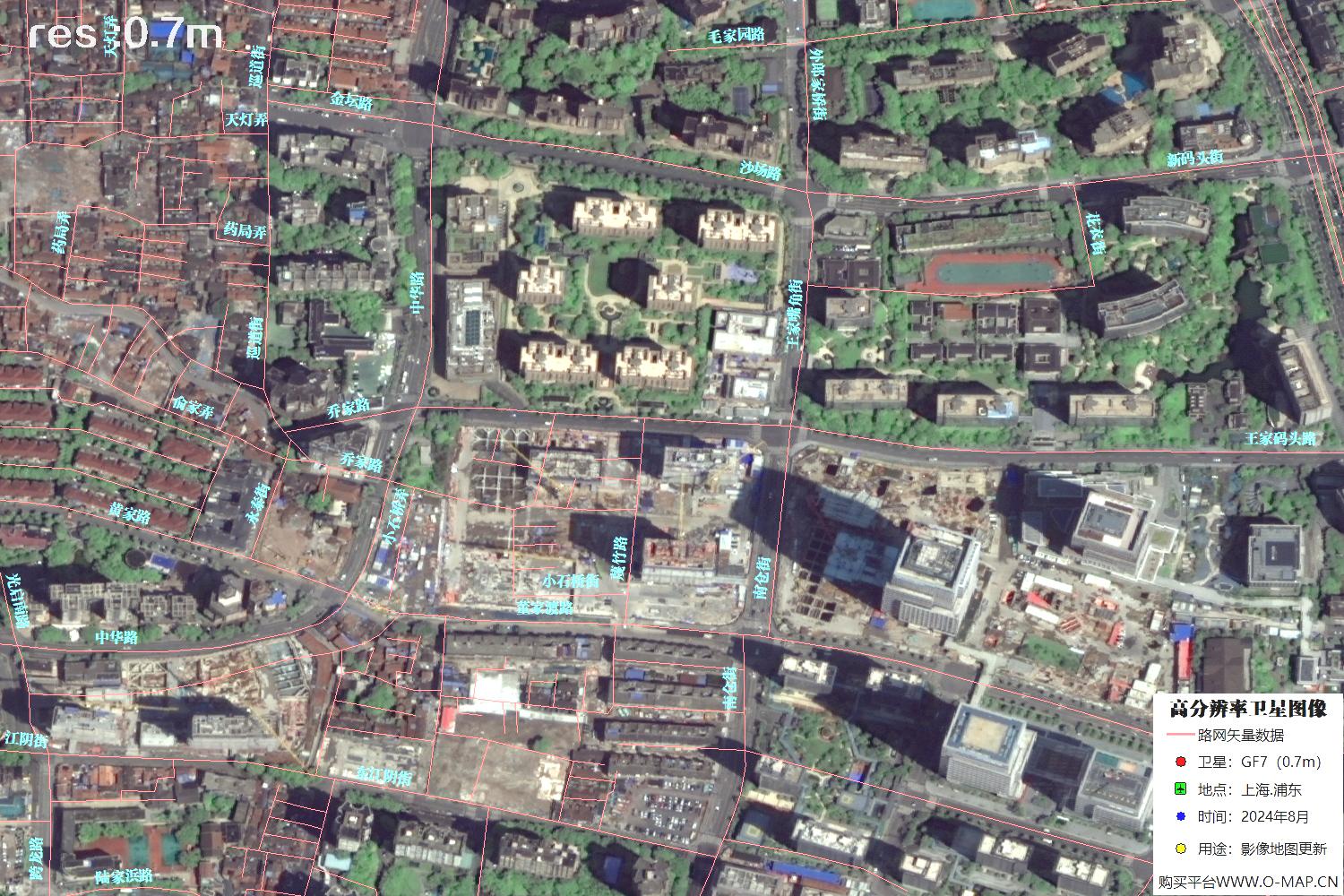 上海市浦东新区2024年0.7米分辨率卫星影像地图数据