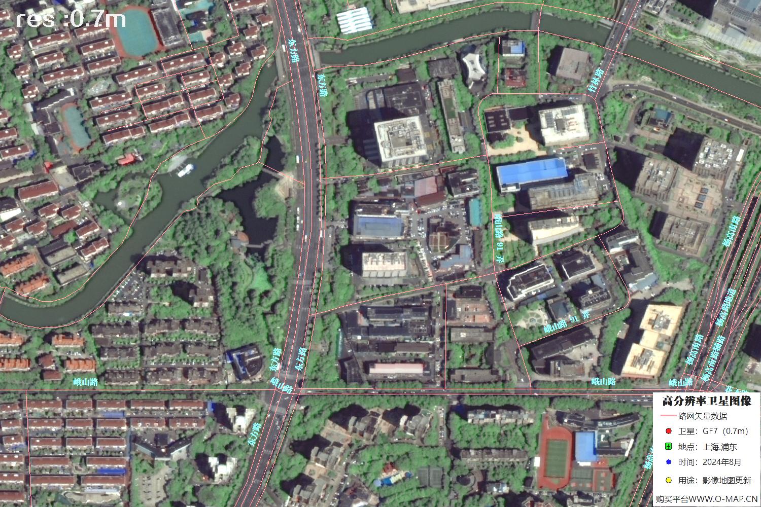 上海市浦东新区2024年0.7米分辨率卫星影像地图数据