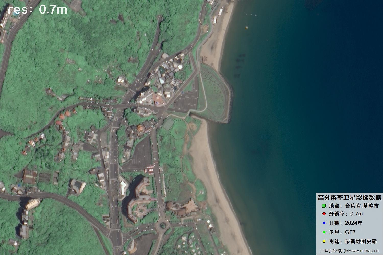 中国台湾省基隆市高分七号2024年卫星图像