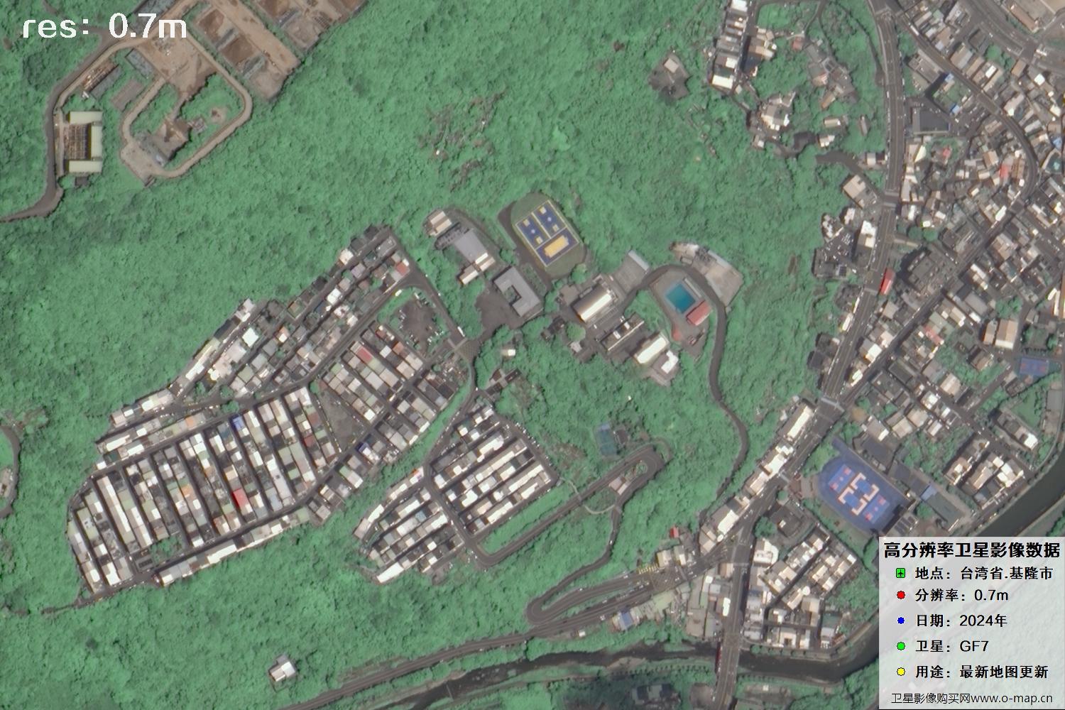 中国台湾省基隆市高分七号2024年卫星图像