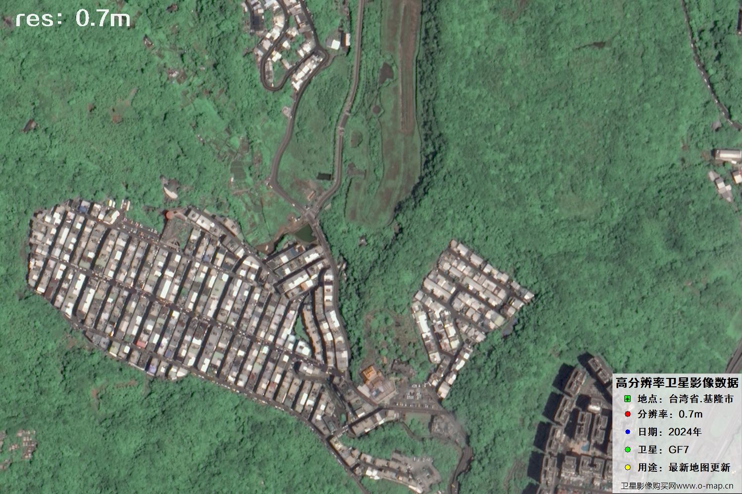 中国台湾省基隆市高分七号2024年卫星图像