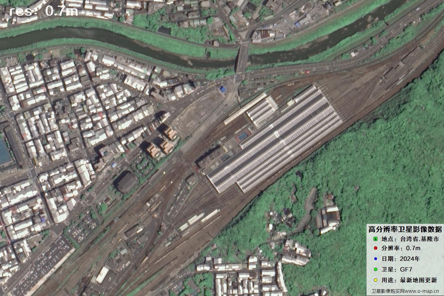 中国台湾省基隆市高分七号2024年卫星图像
