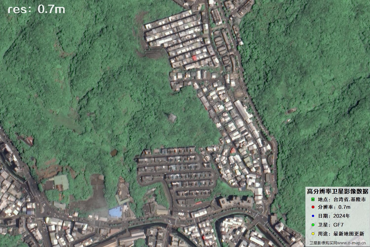中国台湾省基隆市高分七号2024年卫星图像