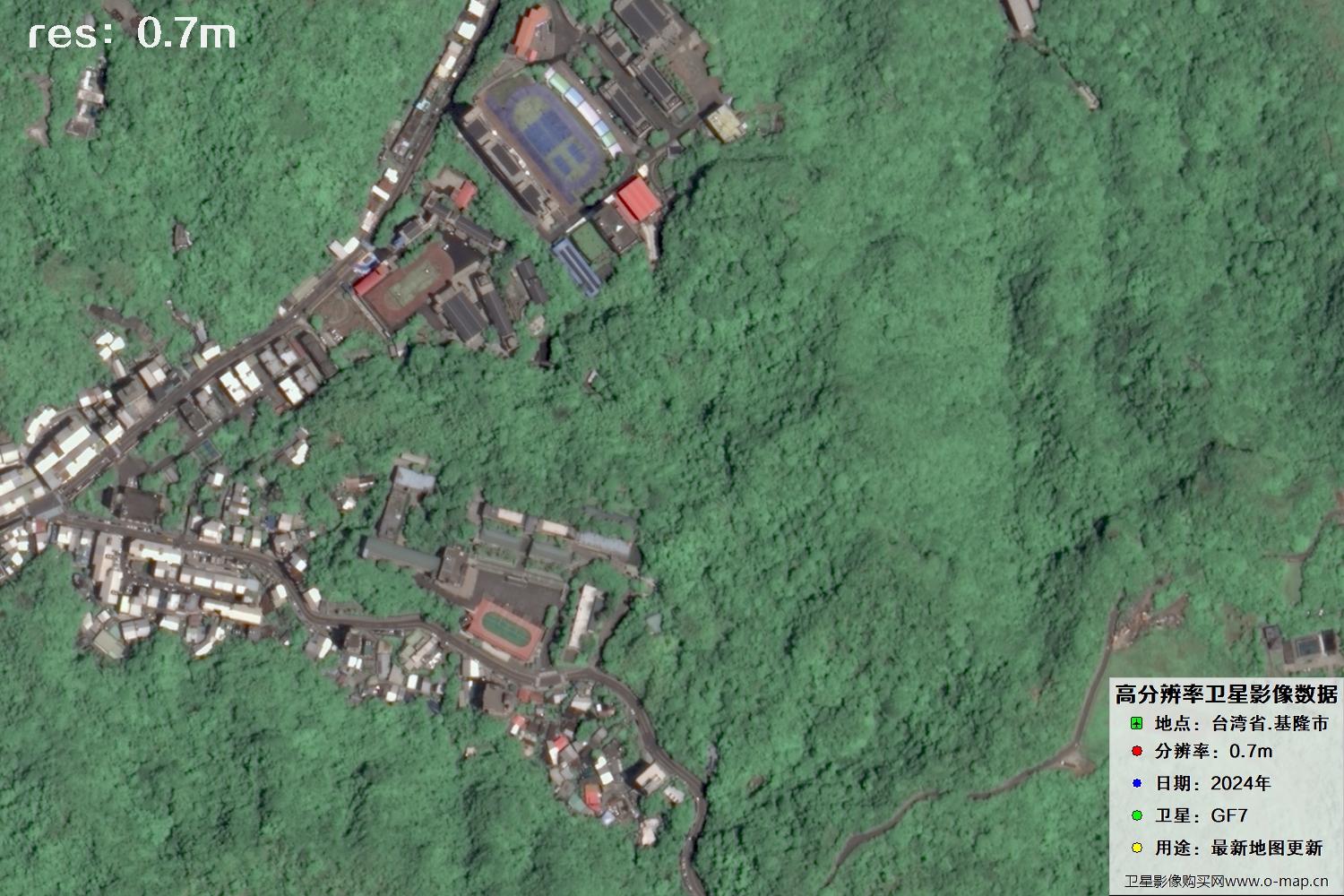 中国台湾省基隆市高分七号2024年卫星图像