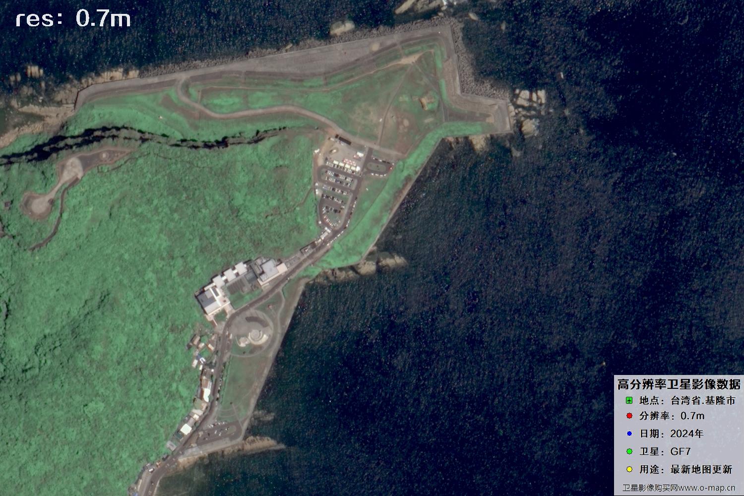 中国台湾省基隆市高分七号2024年卫星图像