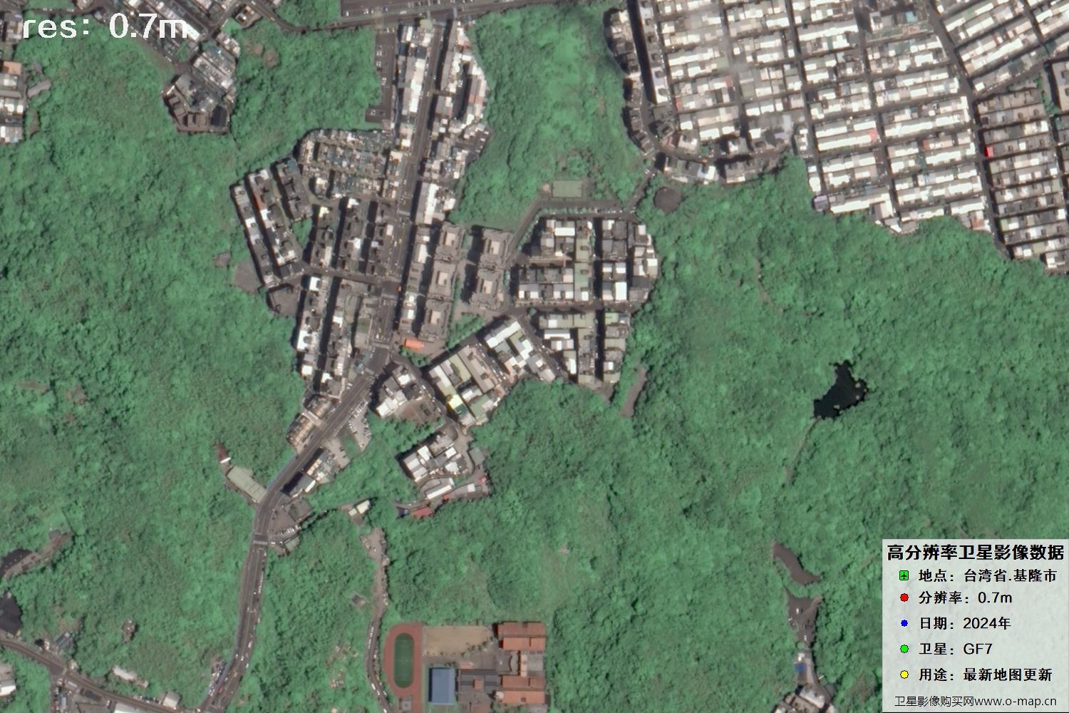 中国台湾省基隆市高分七号2024年卫星图像