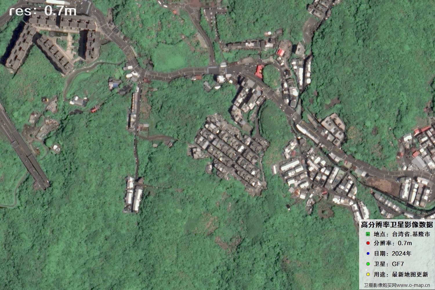 中国台湾省基隆市高分七号2024年卫星图像
