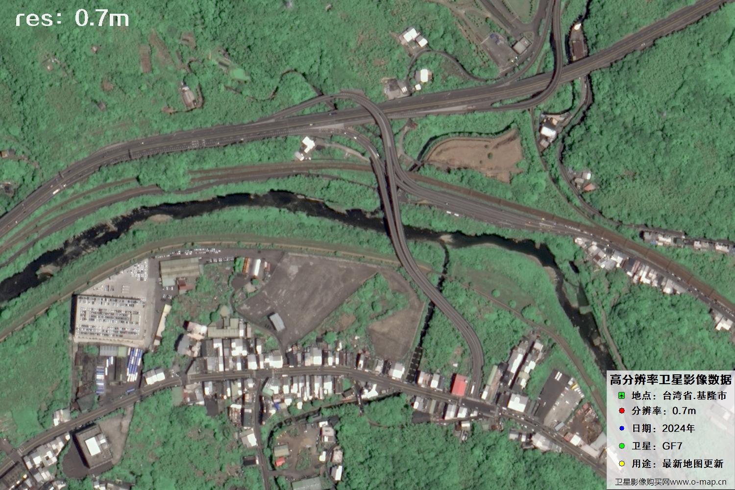 中国台湾省基隆市高分七号2024年卫星图像