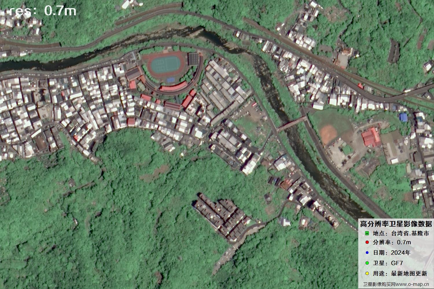 中国台湾省基隆市高分七号2024年卫星图像