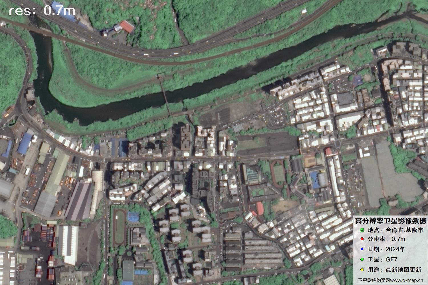 中国台湾省基隆市高分七号2024年卫星图像