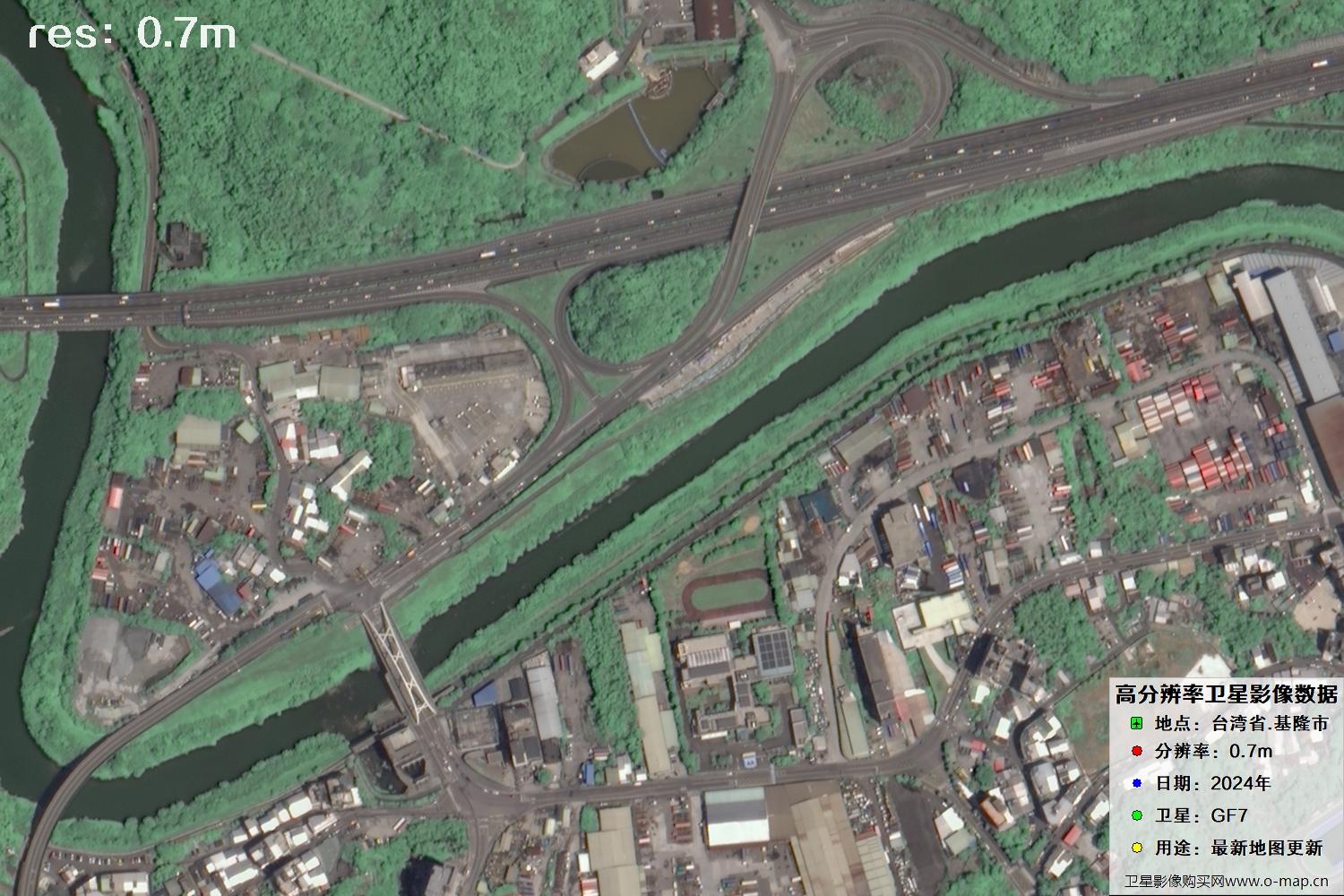 中国台湾省基隆市高分七号2024年卫星图像