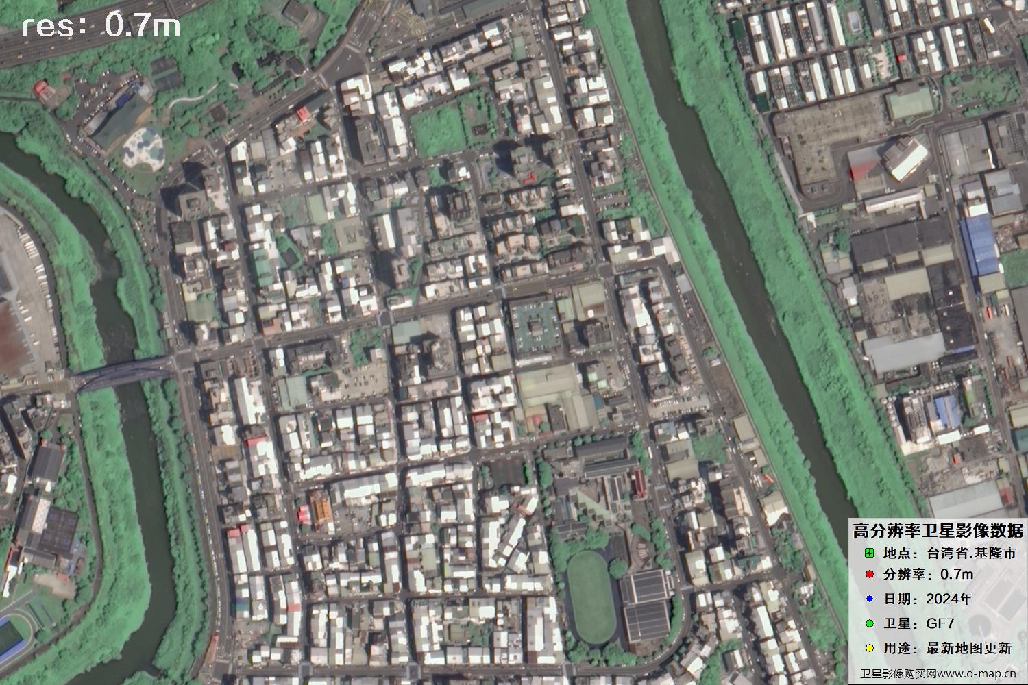 中国台湾省基隆市高分七号2024年卫星图像