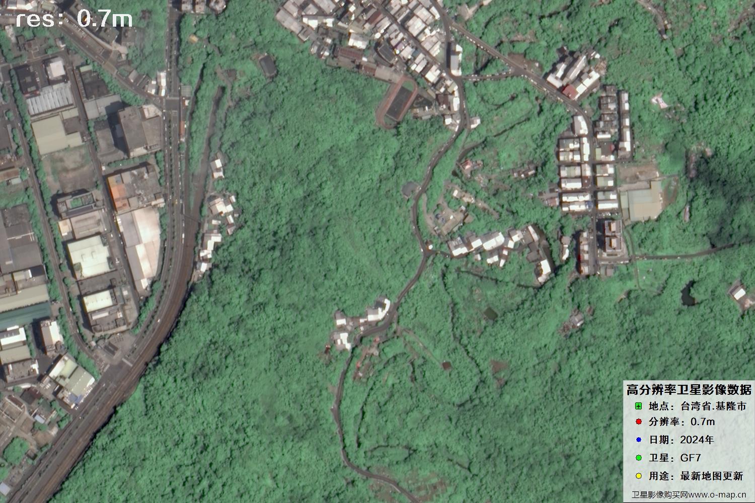 中国台湾省基隆市高分七号2024年卫星图像