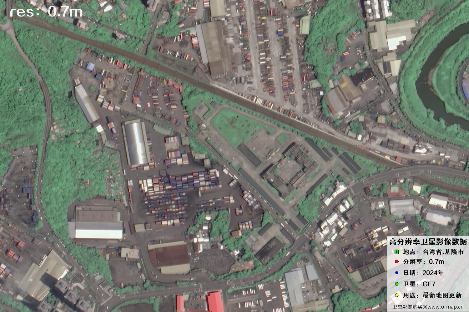 中国台湾省基隆市高分七号2024年卫星图像