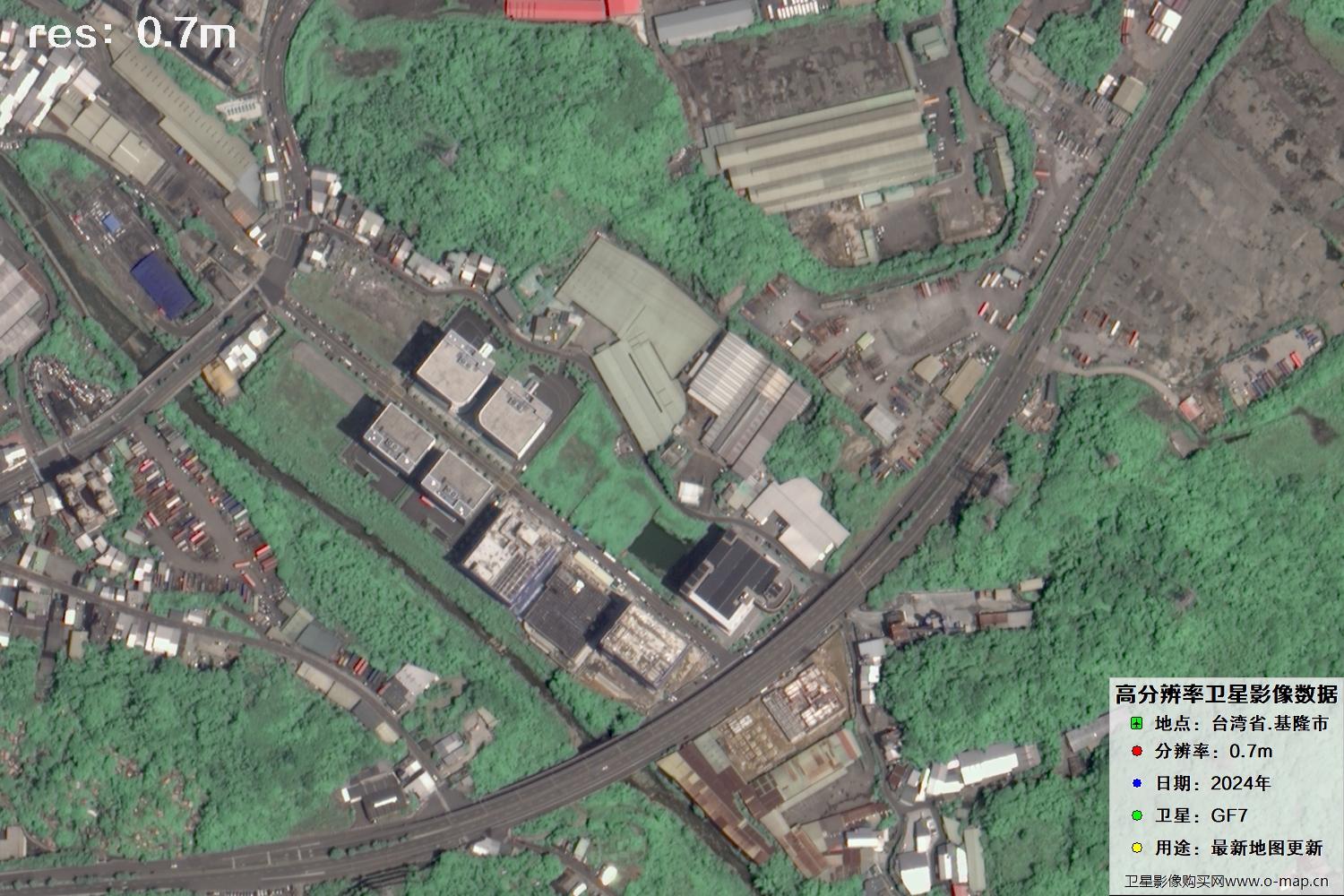 中国台湾省基隆市高分七号2024年卫星图像