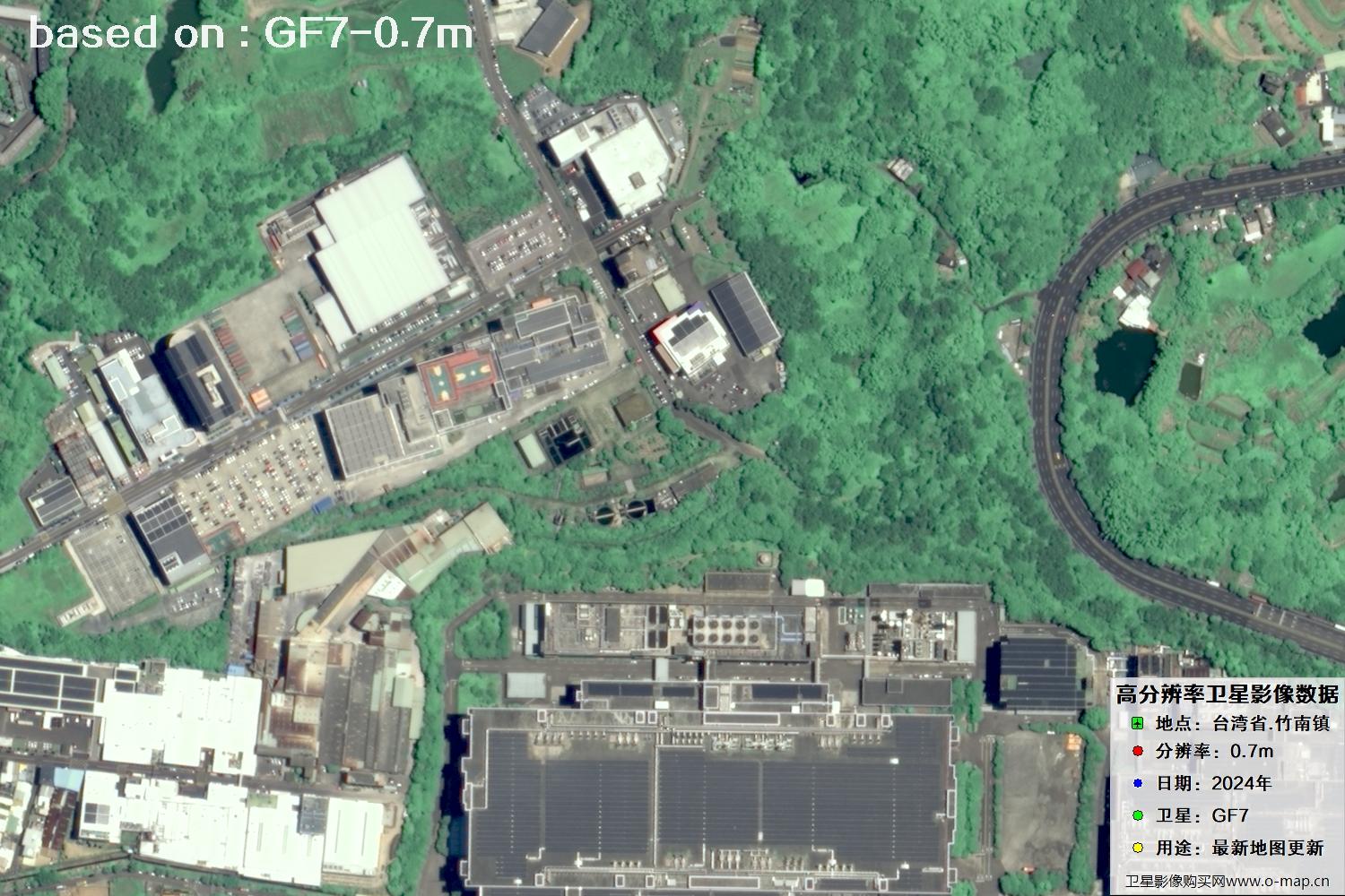 中国台湾省竹南镇2024年GF7卫星图像
