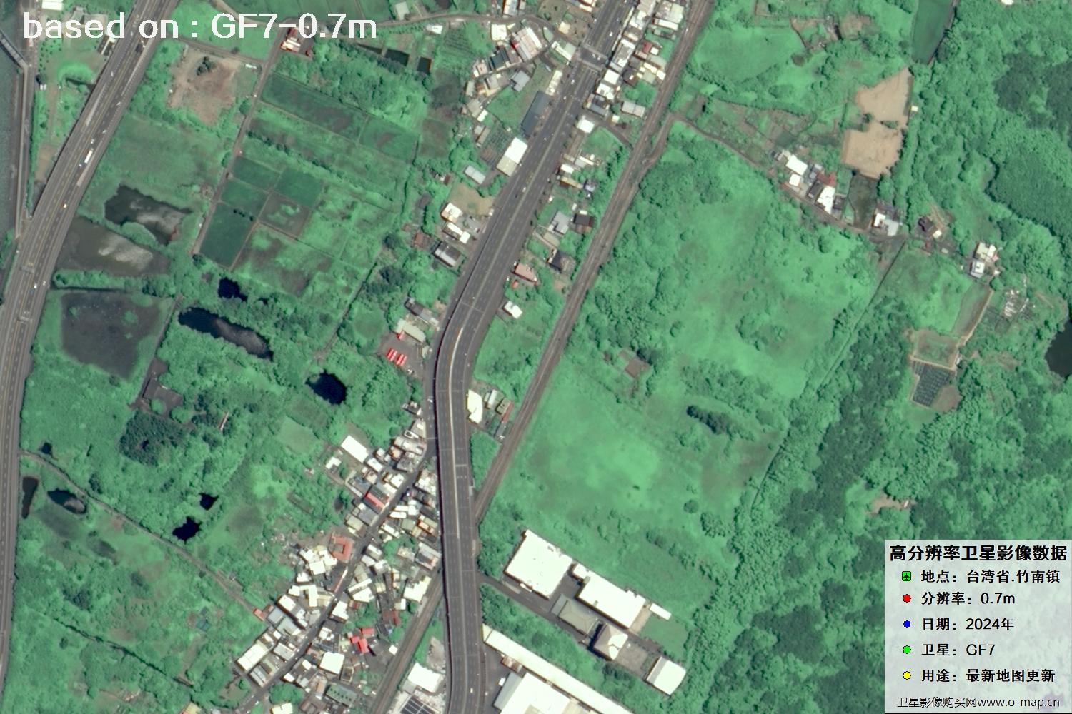 中国台湾省竹南镇2024年GF7卫星图像