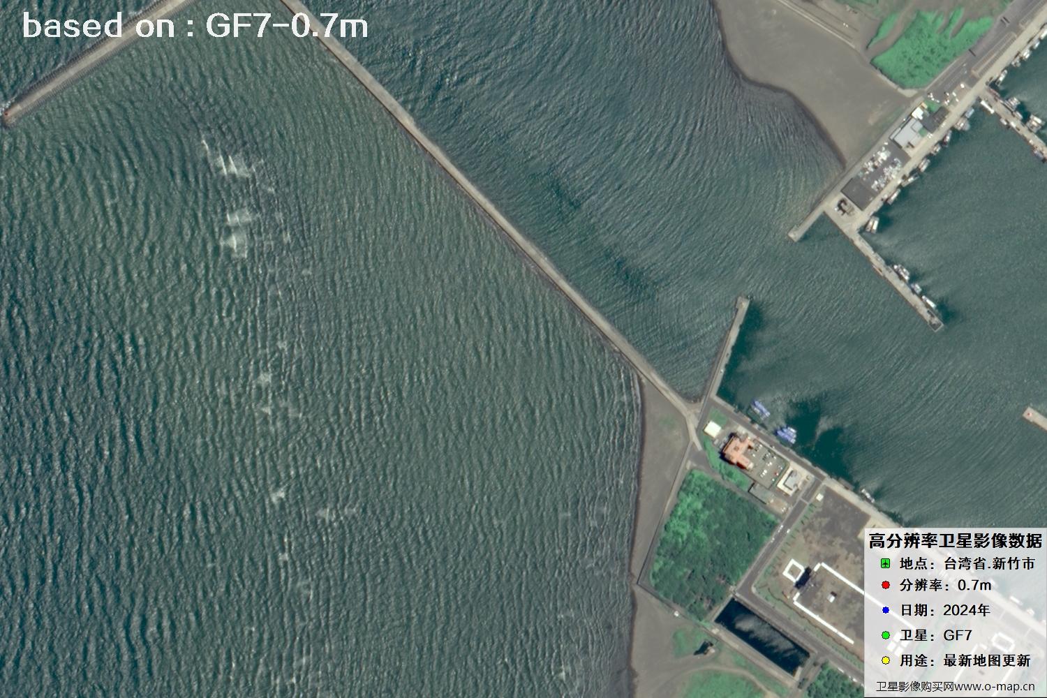 中国台湾省新竹市2024年GF7卫星图像