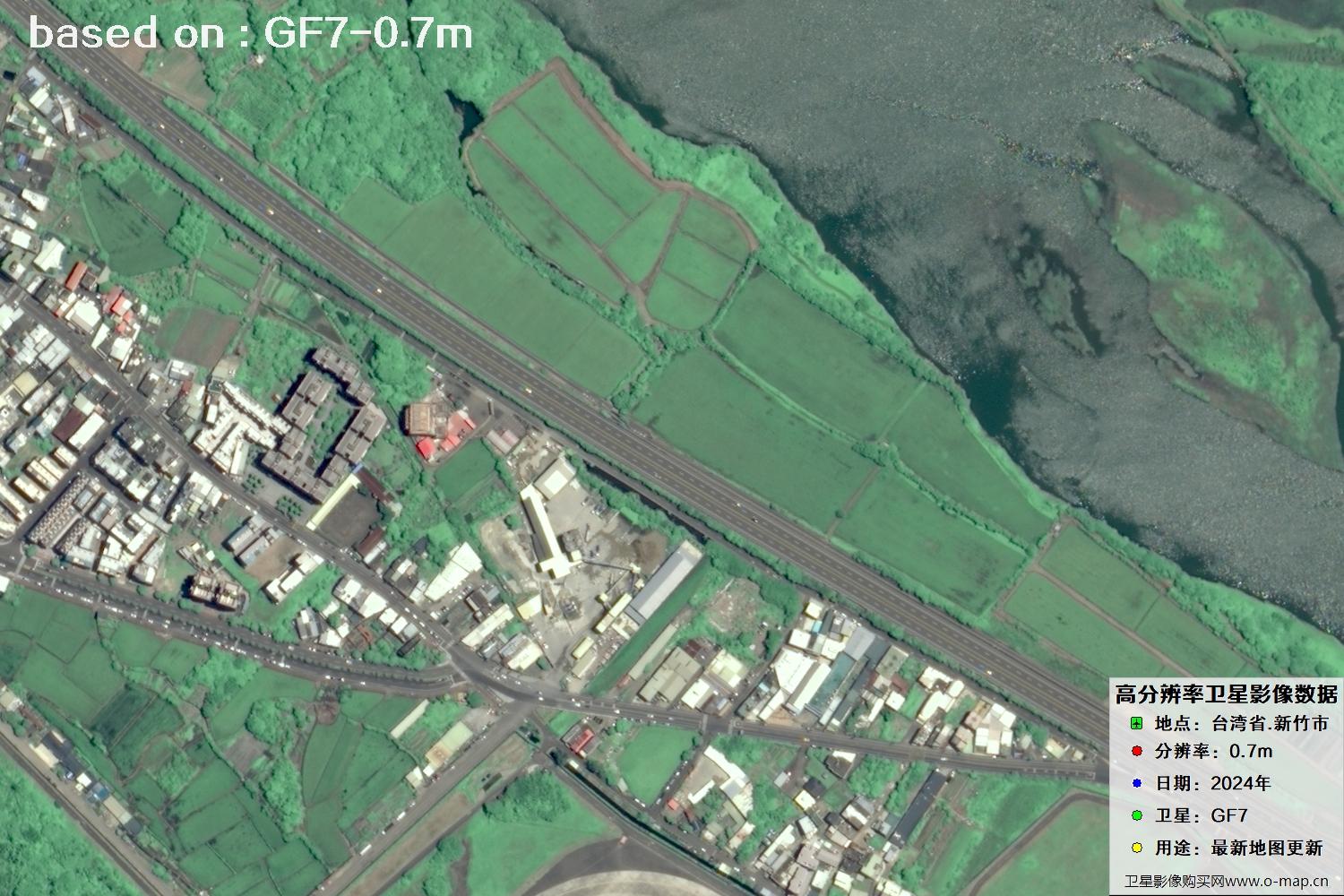 中国台湾省新竹市2024年GF7卫星图像