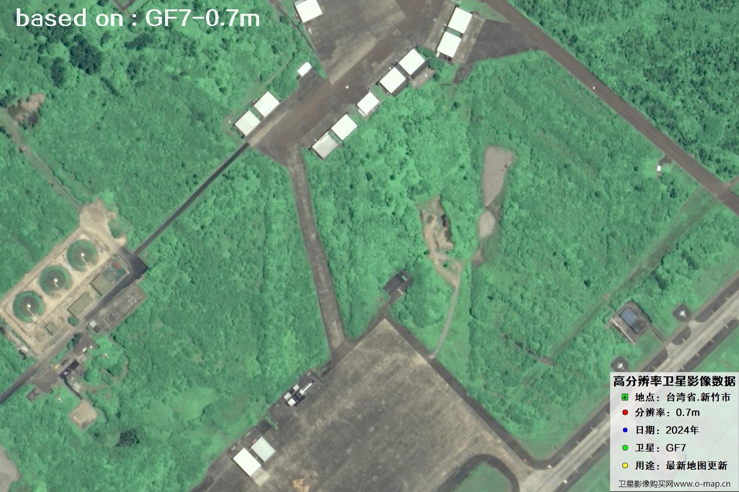 中国台湾省新竹市2024年GF7卫星图像