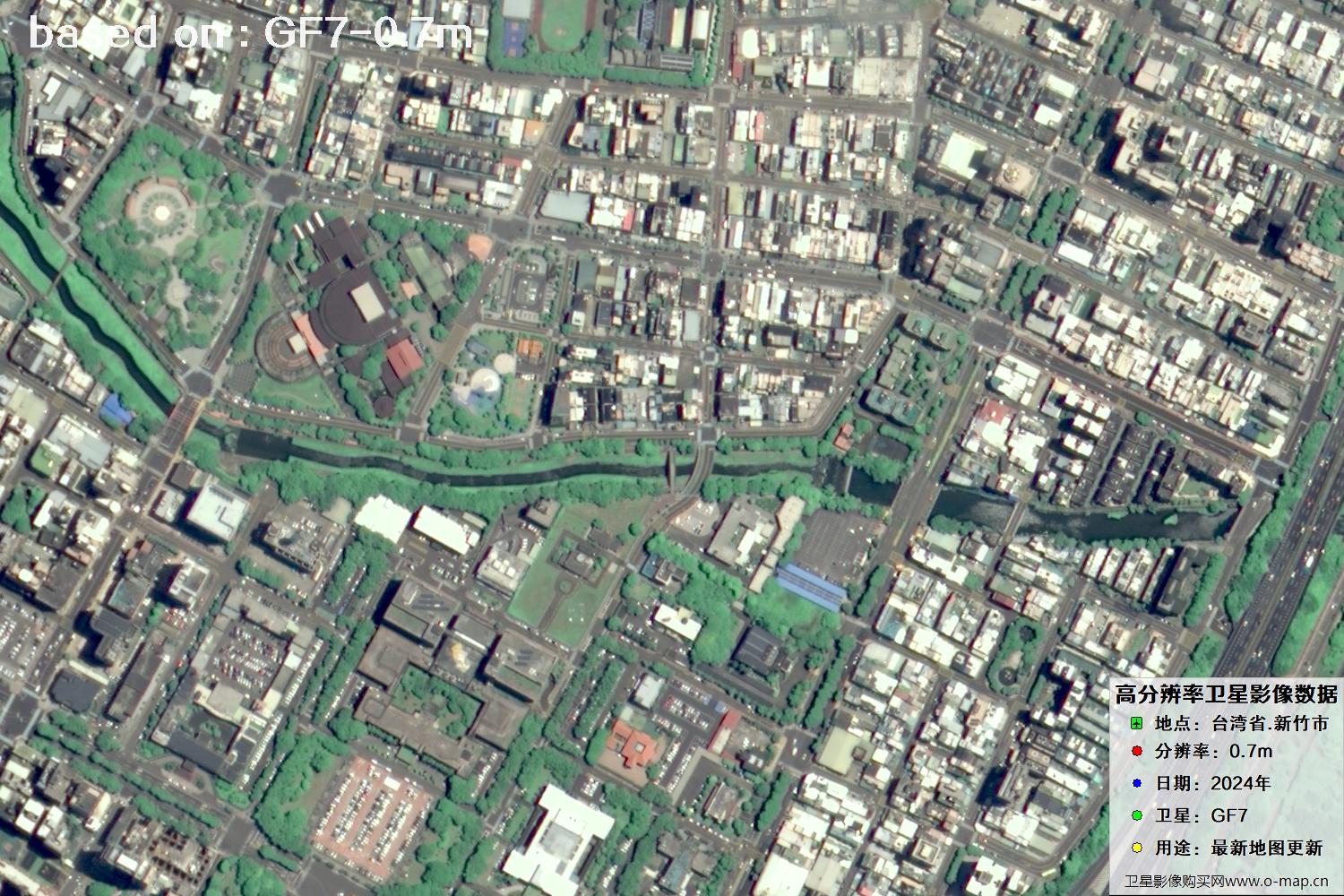 中国台湾省新竹市2024年GF7卫星图像