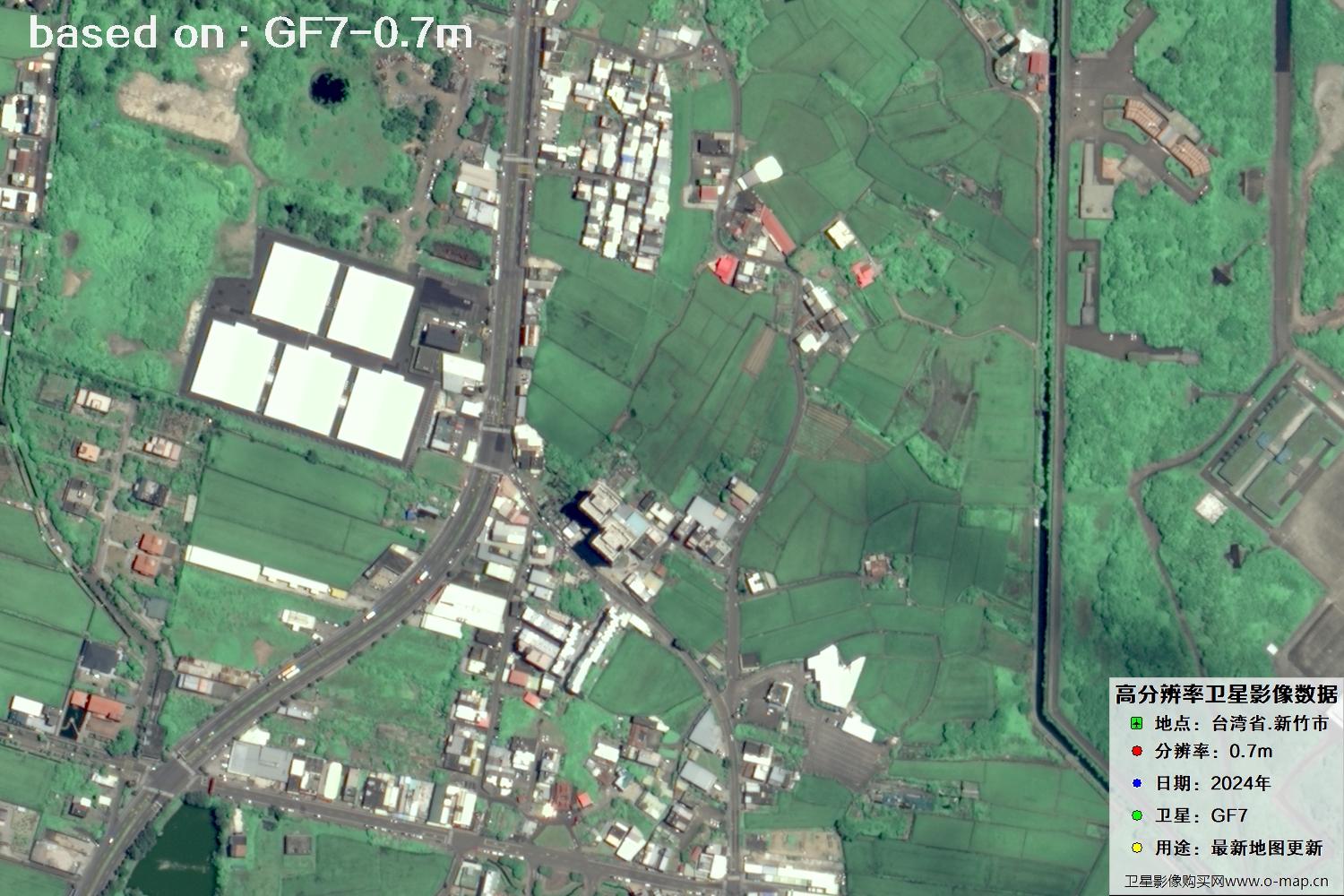 中国台湾省新竹市2024年GF7卫星图像
